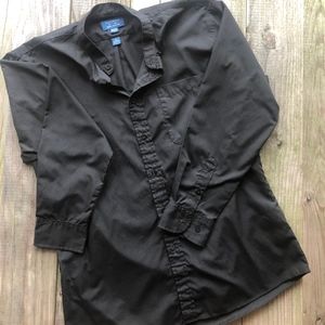 Pacewear Black Dress Shirt MED Wrinkle Resistant